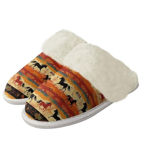 Warm House Slippers for Women Comfy Flannel Lined Winter Slippers with Memory Foam Soles Indoor Outdoor Shoes