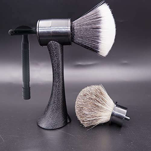 KIKC New Luxury Shaving kit - Shaving Brush, Safety Razor, Shaving Cream, Synthetic and Badger Hair with Soap and Bowl, Can Replace Hair Knots Arbitrarily, Hair Salon Tool - Thumbnail 2