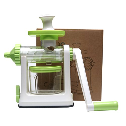 Manual Hand Crank Single Auger Health Juicer,Fruit & Vegetable Juice Extractor Manual Wheatgrass Juicer