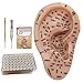 Ear Seeds Acupuncture Kit, Soft Ear Seeding Kit Including 7.5 inch. Model, Patch, Tweezer, Probe Pen, Book, Picture, Acupuncture Seeds