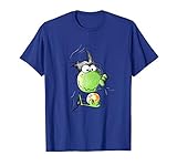 Witziger Frosch mit Kugel zerreißt das Shirt. Lustiges T-Shirt mit Frosch Design im Comic Style für alle die Frösche, Märchen, Tiere und lustige Cartoons mögen. Trage dieses T-Shirt und schenke ein Lächeln. Mit Spaß illustriert von MODARTIS.
