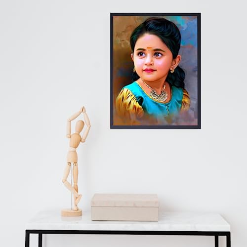 Image of Jadoun Customised and Personalised Oil Painting Frames for Wall Display Frame MDF Good Look Well Home Decor|Festival Birthday Gift|Anniversary Gift|Wall Decor| Gift For Someone (Black 6x8)