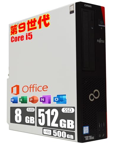 yςݕiz xm FMV ESPRIMO D588 / 9 Core i5 9500 / SSD 512GB + HDD 500GB /  8GB / MS Office 2019 / Windows 11 / DVDROM/ItBX f