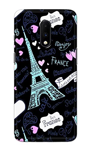 Image of PRINTFIDAA Lovers Famous Place Eiffel Tower in Paris Printed Designer Hard Back Case Cover for OnePlus 6T / OnePlus 7 -(SS) MVN1003