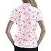 Collemet Womens Funny Golf Shirts Outfits Casual Cute Golf Shirt (US, Alpha, Large, Regular, Regular, Charming Goose Pink Boots Strawberries)