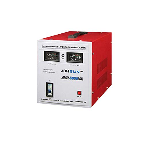 Regulador 220V Protector contra Sobretensiones 500W / 1000W / 1500W / 5000W Estabilizador Electrónico Automático de Voltaje CA de Alta Precisión Adecuado para Electrodomésticos Inestables,5000W