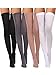 Boao 4 Paare Damen Seiden Kniestrümpfe Hohe Strümpfe Nylon Kniestrümpfe für Damen Halloween Cosplay Kostüm Party Zubehör (Farbe Set 1)