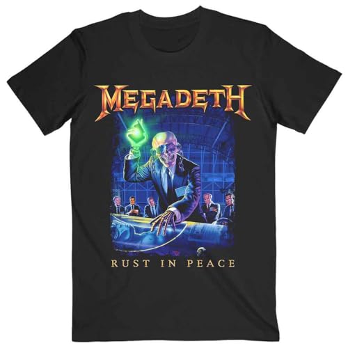 T-shirt Megadeth Rust in Peace coton premium coupe XXL finitions soignées noir