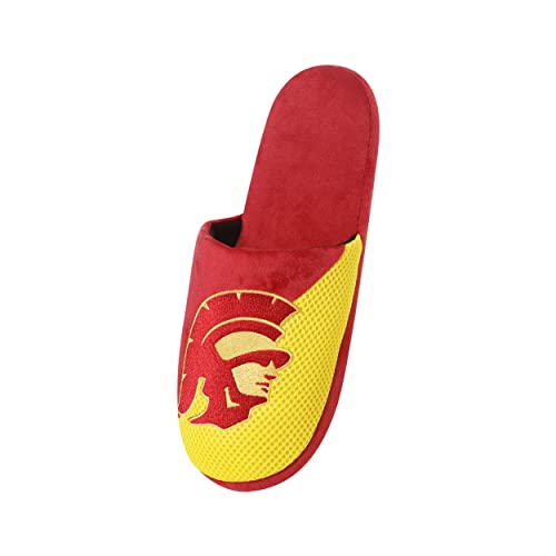 Image of FOCO Oklahoma Sooners NCAA Mens Team Logo Staycation Slippers