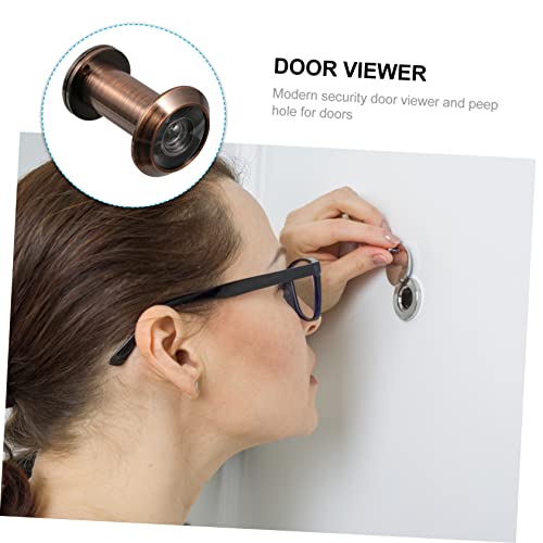 Visor de puerta antirrobo de cobre con cubierta de privacidad y gran angular para seguridad en el hogar y accesorio de puerta fácil de instalar miniatura 3