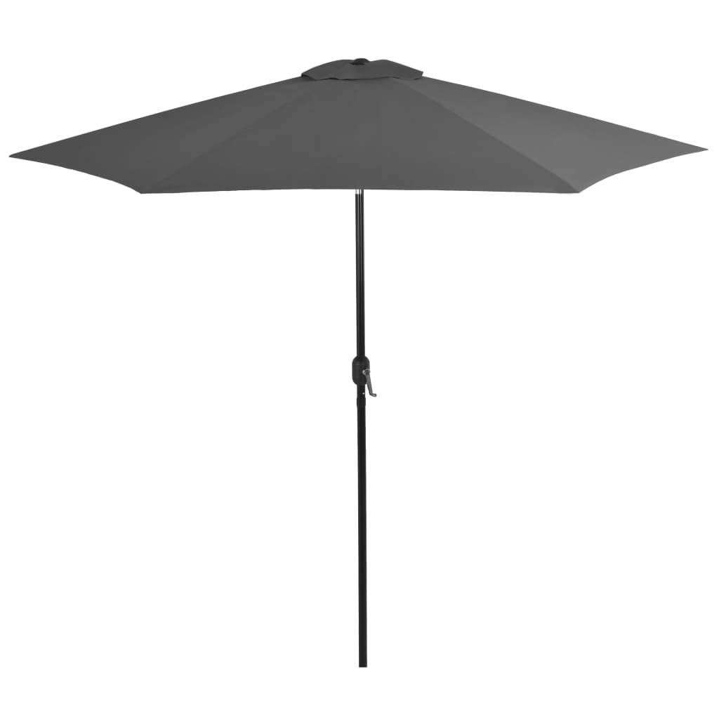 Ombrellone Da Esterni | Ombrellone Da Giardino Con Palo In Acciaio 300 Cm Grigio Talpa Cfw52064 90678487