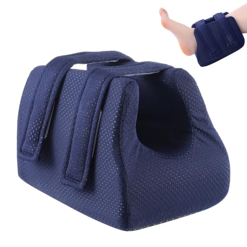 Image of Novabright 1 Pcs 3D Heel Protectors Foot Wedge Pillows Support Boot Bed Sore Pillow for Pressure Sores Bedridden Patients Relief Pressure Ankle Ulcers (Navy Blue)