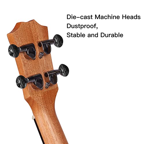Winzz Tenor Ukulele Erwachsene, Ukulele Anfänger Set 26 Zoll mit Ukuleleständer und Kapodaster (Mahagoni, Matt)