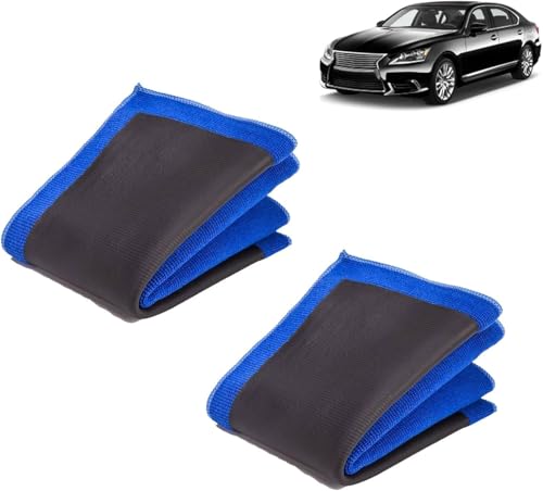 Générique Barre d'argile Chiffon Microfibers Clay Bar Argile Nettoyante pour Voiture Véhicule et Moto,Clay Bar Voiture pour Peinture,Phares Et Vernis, Réutilisable,30 * 30 cm (2PC)