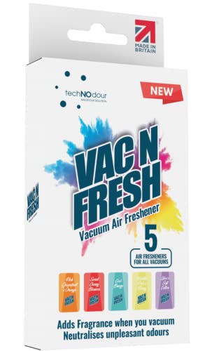 Vac N Fresh Hoover Bag Fresheners - Scented Vacuum Cleaner Smellies - For Bagless as well as Regular Vacuum Cleaners - Card Shaped Vac Deodoriser Discs for Pet Lovers (5 count Pack of 1)