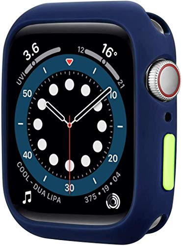 E-CHOICE Matte Soft TPU Ultra-Thin Case Cover Compatible Apple Watch 38MM Series 3 2 1, Midnight Blue 38 MM