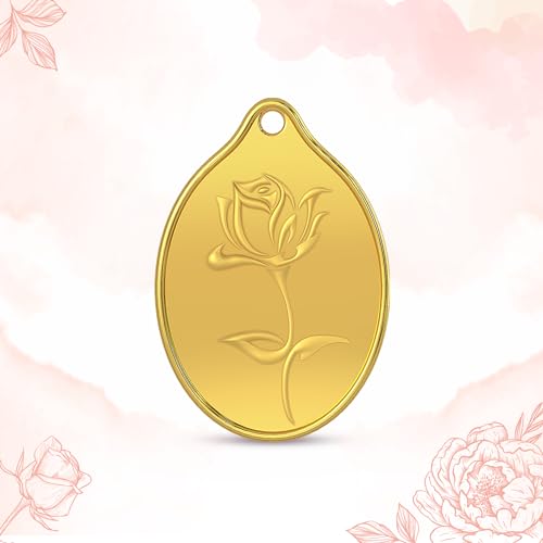 Malabar Gold & Diamonds 24k (999) 3gram Rose Coin Cum Pendant - Image 3