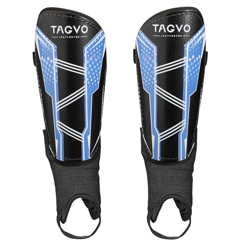 Image of TAGVO Soccer Shin Guards for Kids Youth - Protective Soccer Equipment for Boys Girls - Adults Men Women Soccer Shin Guards - Soccer Shin Pads for Kids 3-16 Years Old Girls Boys, High Impact Resistant