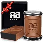 Abardi Rolling Knife Sharpener, Knife Sharpening with Diamonds Made Easy, Knife Sharpeners Kit with 15 & 20 Degree Magnetic Angle, Kitchen Gadgets Birthday Gifts for Men Dad Husband Fathers (Walnut)