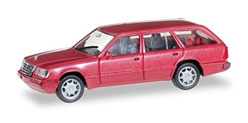 Preisvergleich Produktbild Herpa 038553 Mercedes-Benz E 320 T W124, almadinrot metallic