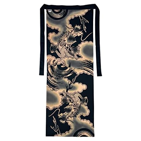 Edoten] Fundoshi Made in Japan 100% Cotton loincloth Comfortable Underwear Dragon Black(BlackBt) Cover