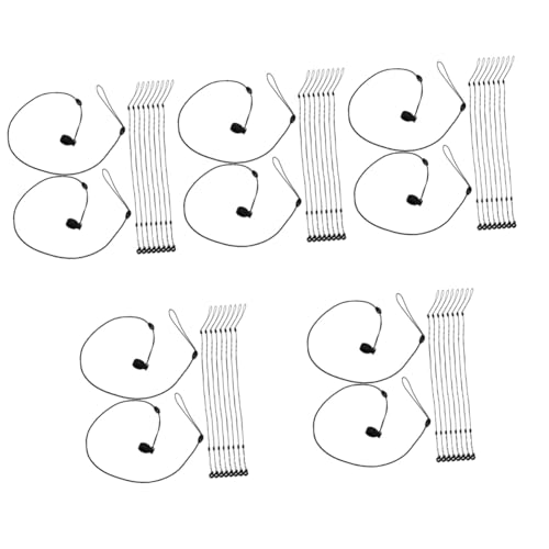 GRIRIW 5sets Pen Leash Ropes Stretchable Retractable Pen Cords Anti-Lost Accessories for Safety 10pcs*5