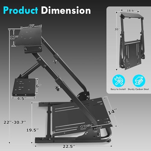 Slendor Racing Steering Wheel Stand for Logitech G920, G25, G27, G29 Wheel, Sim Racing Stand Driving Simulator Cockpit Pedal and Shifters Not Included. by Slendor - Image 4