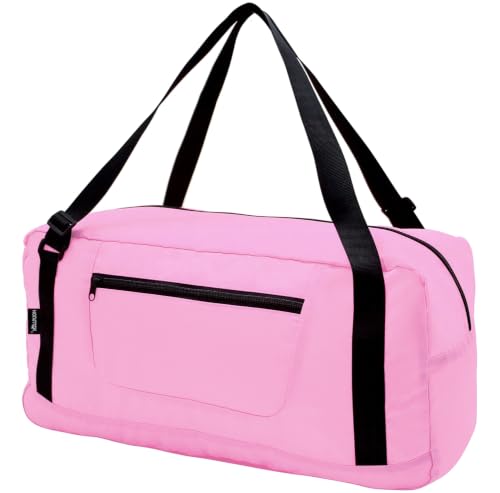 Image of HOLYLUCK Foldable Travel Duffel Bag For Women & Men Luggage Great for Gym -55L, Pink
