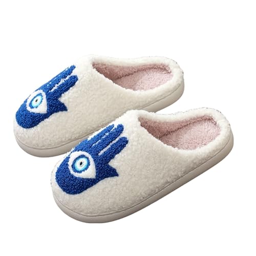 Image of Slippers for Women Men Fuzzy Memory Foam Slipper Fluffy Winter Soft Warm Slip On House Shoes