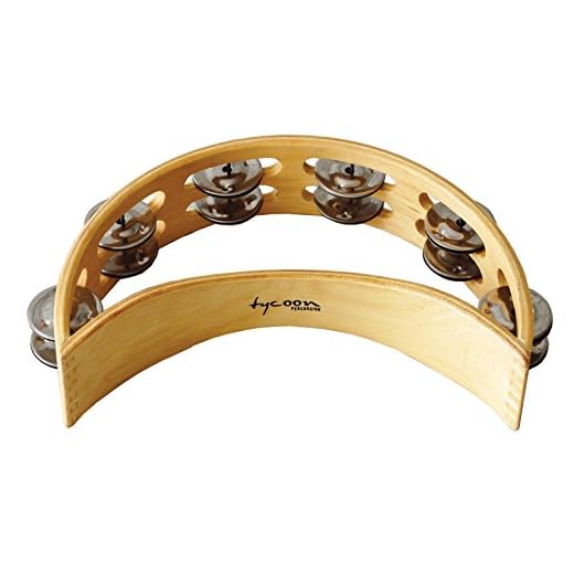 Tycoon Percussion Wooden Moon Tambourine