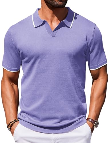 Polo en tricot confortable contre la chaleur au style vintage
