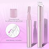 ACWOO Eyebrow Hair Removal for Women Men, Upgraded Mini Portable Eyebrow Trimmer, Painless Face Hair Shaver Electric Eyebrow Razor for Brows Face Cheek Lips Peach Fuzz - Image 4