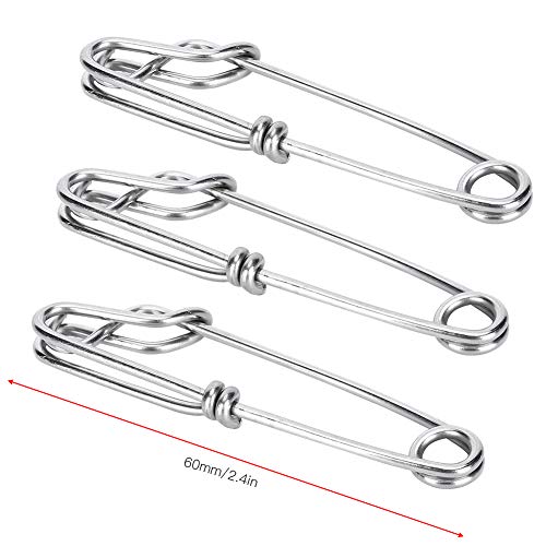 Clips de pesca de acero inoxidable Ejoyous para evitar la pérdida de capturas 2