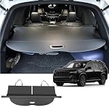 Vesul Cargo Cover Compatible with Honda Pilot 2026 2025 2024 2023 PVC Leather Security Shield Tonneau Cover Rear Trunk Shade Anti-Peeping Luggage Privacy Screen No Gap Black