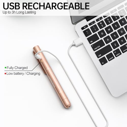 Image of 2Packs Rechargeable Pen Light for Nurses and Doctors Reusable LED Penlight
