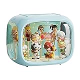 Ncnivek フィギュア収納 フィギュアケース コレクションケース ディスプレイケース ショーケース アクリルケース 展示柜 ディスプレイボックス 人形ケース 収納ボックス スペースカプセルフィギュアボックス (Blue)