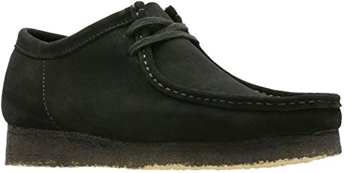 Image of Clarks Men's Wallabee Shoe, Black Suede, 95 M US
