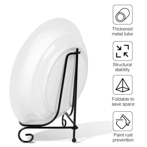 image for Vivinin 6 Pack Metal Plate and Picture Frame Stands - 5 Inch Display H