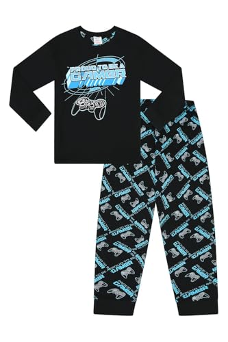 The PyjamaFactory Boys Proud to Be A Gamer Controller Long Pyjamas, Blue, 13 Years