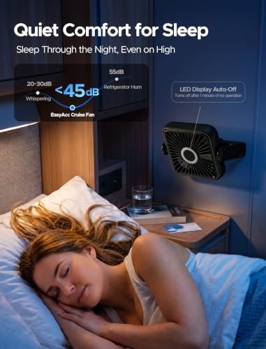 Image of EasyAcc Magnetic Cruise Approved Fan, 5000mAh Travel Fan Rechargeable