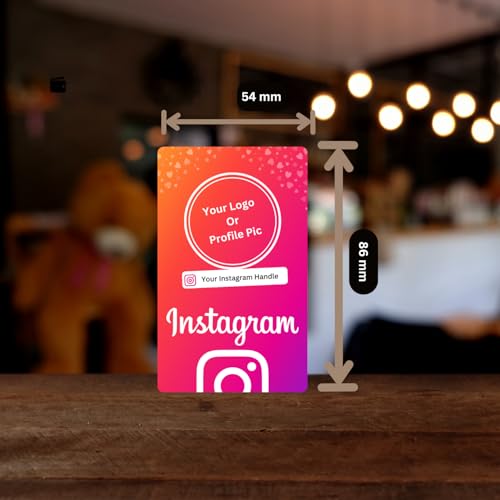 Custom Instagram NFC Card | With QR | With Logo & handle | 4K UV Printed by tinydabba - 4