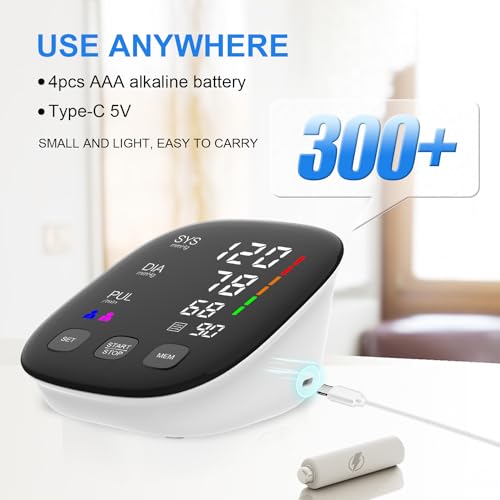 Sdunw U81RH Blood Pressure Machine, Automatic Blood Pressure Monitor Upper Arm Blood Pressure Monitors For Home Use With Blood Pressure Cuff Adjustable Large Led Screen Bp Monitor 8.7-16.5 Inches Cuff thumb #3