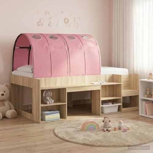 Túneles de cama rosa para renovar el dormitorio con soporte king size cómodo 2