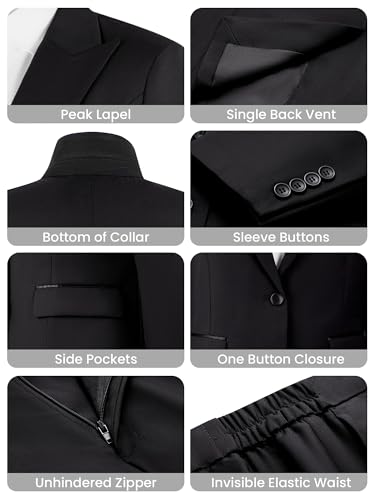 Perfectly Tailored Ladies' Black Business Suit Set - Image 3