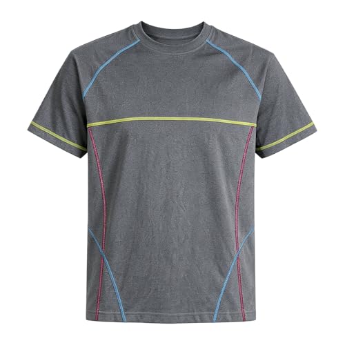 T-shirt de cyclisme homme manches courtes col rond pour vélo et loisirs de plein air