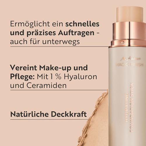 M. Asam MAGIC FINISH Hydrating Foundation Stick - Natürlicher, Halbmattes Finish, SPF 30 & Hyaluron, Lässt Falten und Un