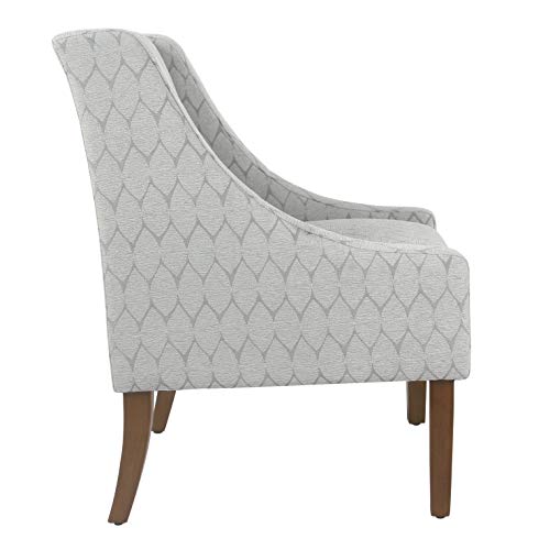 Image of HomePop Classic Swoop Arm Accent Chair - Gray Leaf