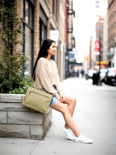 Image of The House of tara Beige Canvas Laptop MacBook Messenger Bag for Men and Women | Formal Business Slim Crossbody Sling Bag for College Purpose | Laptop Upto 15.6 Inch | Handbags with Shoulder Straps