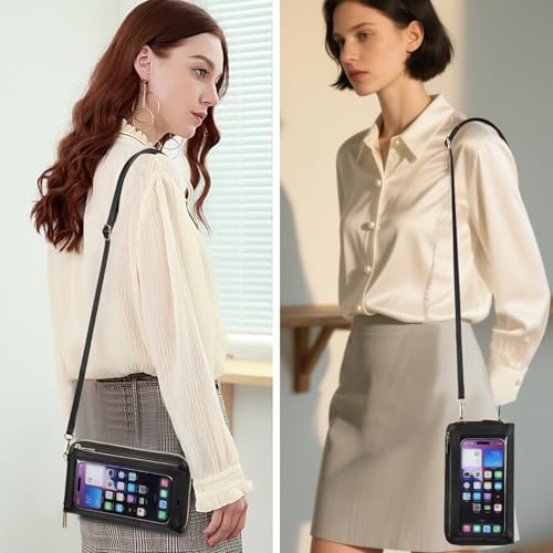 Image of GOIACII Phone Purse Crossbody Bags for Women Small Travel Wallet Touch Screen RFID Blocking