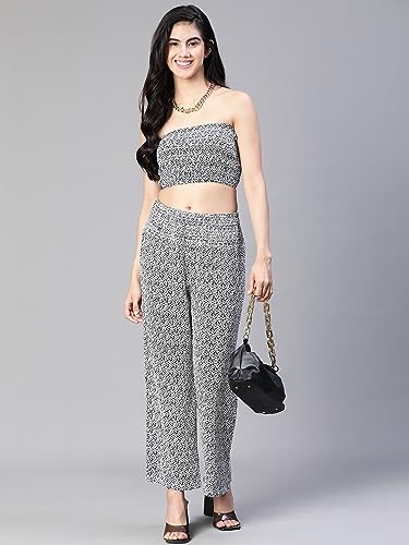 Image of oxolloxo Women Floral Print Bustier Crop Top